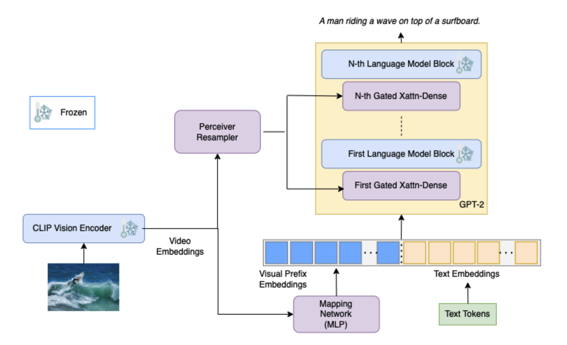 Perceiver-Resampler Captioning